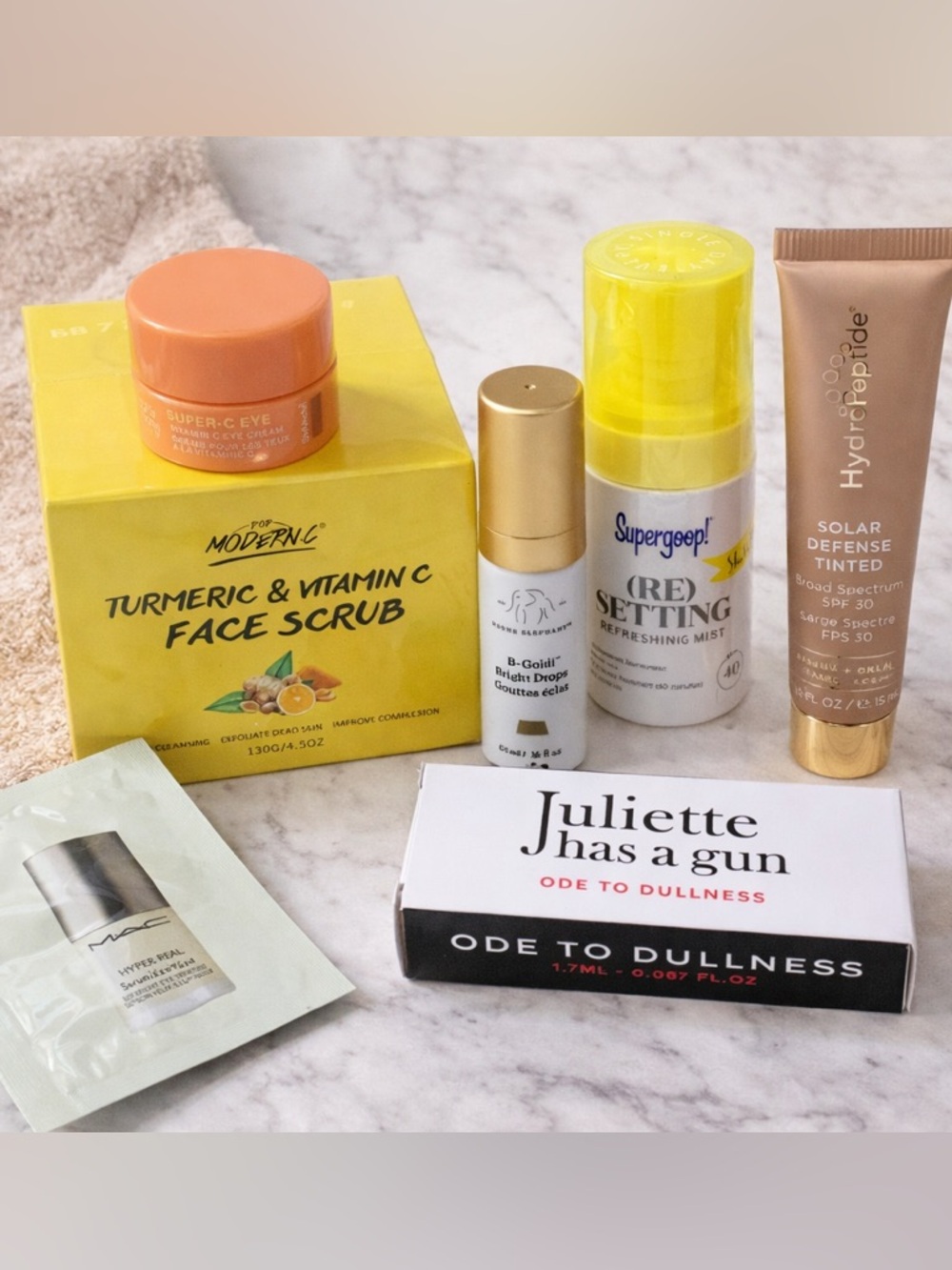 Luxury Skincare Bundle Drunk Elephant Supergoop MAC Juliette Has a Gun Glow Set